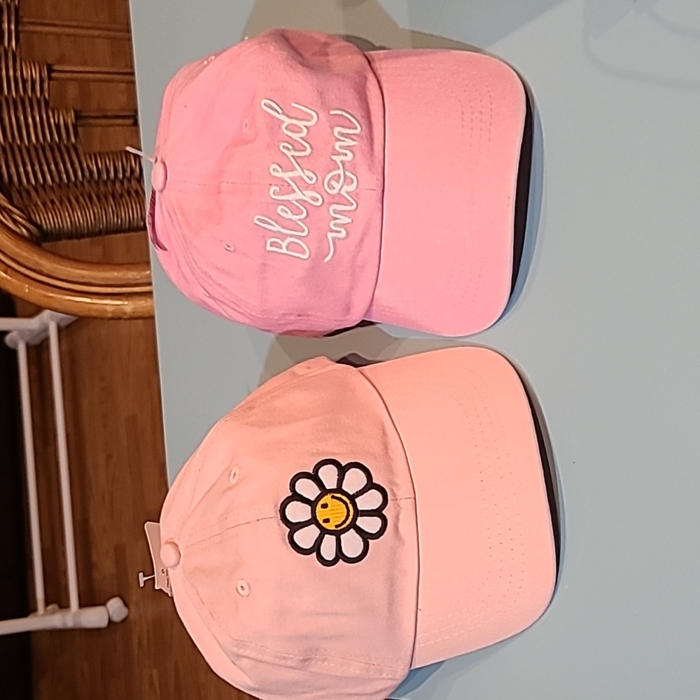 2 Women's Baseball Caps - Embroidered - Sunflower and Blessed Mom